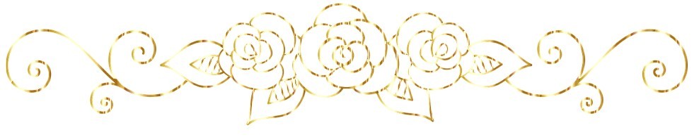Trennzeichen Rosen gold